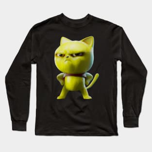 Lemon Cat-Color Sketch Long Sleeve T-Shirt